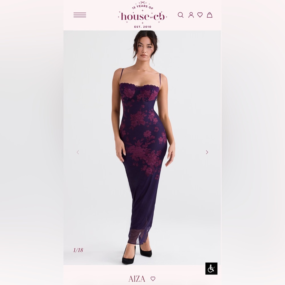 House of CB Purple Floral Dress